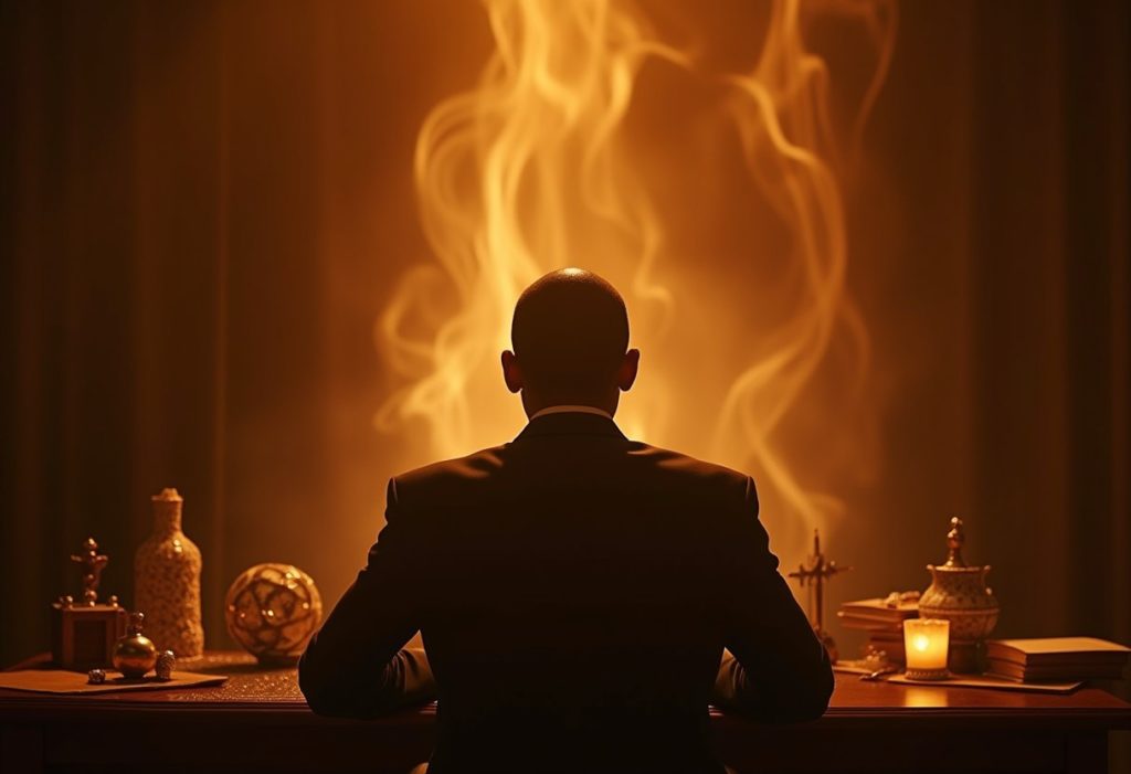 marabout en contact avec une entité médiumnique